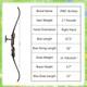 Pmz Archery 67.5 Traditional Bow Set Recurve Bow For Compeition 30-45lbs