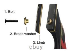 PMZ Archery Hunting Recurve Bow 60 20-60lbs Traditional Takedown Long Bow Set