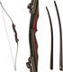 Pmz Archery Longbow, Red Riser 65'' Wooden Professional Takedown For Hunting
