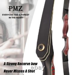 PMZ Archery Traditional Recurve Bow Set 60 Hunting Bow for Adult 20-55lbs