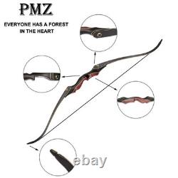 PMZ Archery Traditional Recurve Bow Set 60 Hunting Bow for Adult 20-55lbs