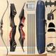 Pmz Recurve Bow Set 60 Traditional Bow Set For Hunting Beginner 20-55lbs