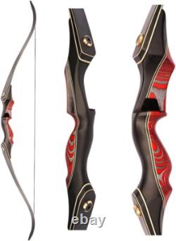 PMZ Recurve Bow and Arrow Set, 60'' Wooden Takedown Bow, for Beginners, 55lbs
