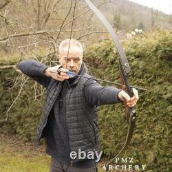 PMZ Recurve Bow and Arrow Set, 60'' Wooden Takedown Bow, for Beginners, 55lbs