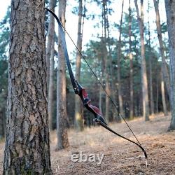 PMZ Recurve Bow and Arrow Set, 60'' Wooden Takedown Bow, for Beginners, 55lbs