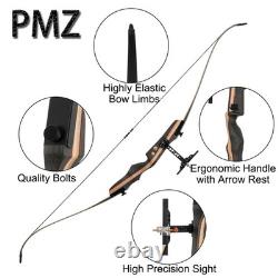 PMZ Traditional Bow Set Recurve Bow Set 67.5 Target Hunting Archery 30-45lbs