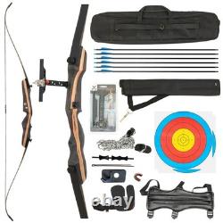 PMZ Traditional Bow Set Recurve Bow Set 67.5 Target Hunting Archery 30-45lbs