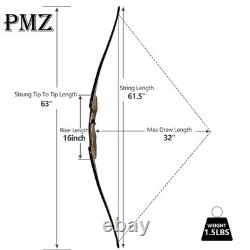 Pmz Archery Longbow 65 Wooden Takedown Professional Longbow For Hunting Right