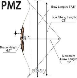 Professional Aldults Archery Hunting Bow Kit, Ergonomic Design 67.5''Takedown Bow