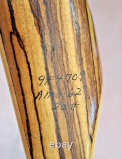 RARE 1969 BEAR ALASKAN Glass Powered RH Recurve Bow #20 9F4709 AMO-62 inches