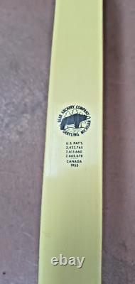 RARE 1969 BEAR ALASKAN Glass Powered RH Recurve Bow #20 9F4709 AMO-62 inches