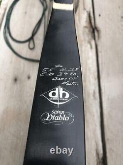 Rare! Damon Howatt Super Diablo Recurve Archery Bow 55# @ 28 AMO 60 LH Martin
