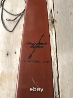 Rare! Hawthorne Hunter Recurve Archery Bow 50# 58 Right Handed With String