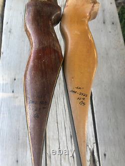 Rare Lot! 2 x United States Archery Co. All American Recurve Bows 21# 28# 52 RH