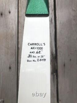 Rare! Martin Archery Carroll's MX#1000 Lewis Takedown Recurve Bow 30# AMO 68 RH