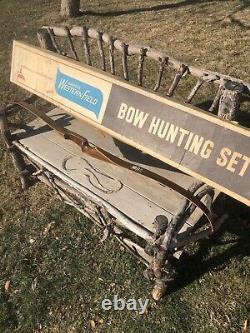 Rare Montgomery Ward Western Field Standard Hunter Recurve Bow With Original Box