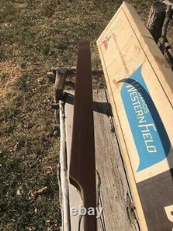 Rare Montgomery Ward Western Field Standard Hunter Recurve Bow With Original Box