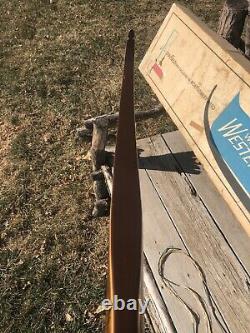 Rare Montgomery Ward Western Field Standard Hunter Recurve Bow With Original Box