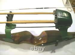 Rare Staghorn HM53 Masters Recurve Bow Flocked Camo Draw 28@ 47# -c. 1967+