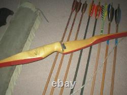 Real Nice Vintage Bear Bearcat Recurve Bow 45# RH with Quivers arrows +