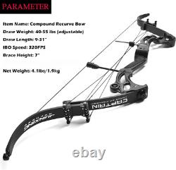 Recurve Bow American Hunting Bow 320FPS Draw Weight 40-55Lbs Adjustable Compound