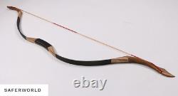 Recurve Bow Archery Handmade Traditional Longbow Wood Fiberglas Hunting Shooting
