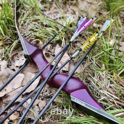Recurve Bow Kit Adult 60'' Wooden Archery Outdoor Hunting RH Target Practice