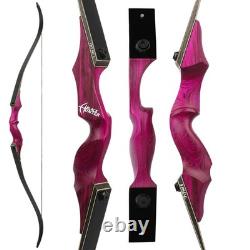 Recurve Bow Kit Adult 60'' Wooden Archery Outdoor Hunting RH Target Practice