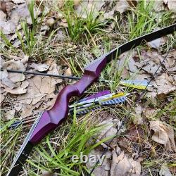 Recurve Bow Kit Adult 60'' Wooden Archery Outdoor Hunting RH Target Practice