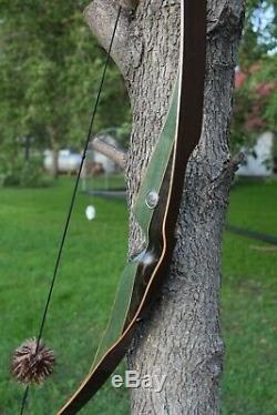 Refurbished Vintage Fred Bear Archery Grizzly Recurve Bow 58 45# RH Green