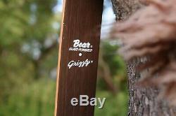 Refurbished Vintage Fred Bear Archery Grizzly Recurve Bow 58 45# RH Green