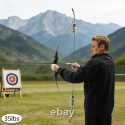 Right Hand Recurve Bow, Wooden Recurve Bow, 35lbs Draw Weight Recurve Bow Kit