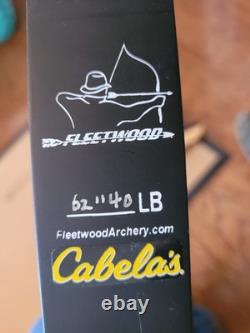 Right Handed Fleetwood 40lb 62in Takedown Recurve Bow with target sight 4H
