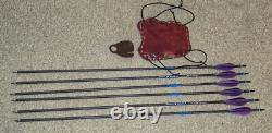 Sanlida Royal X8 Recurve Bow RH 60 AMO 45# @ 28 6 Carbon Express Blue Streak