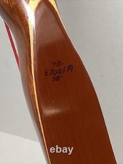 Shakespeare Wonderbow Necedah Model X-26 Recurve Bow 58 #45 E7001M