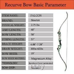 Sinoart Falcon 60 Takedown Hunting Recurve Bow Metal Riser 30 35 40 45 50 55 60