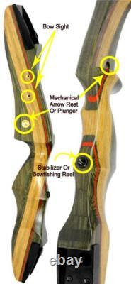 Spyder Takedown 62 Recurve Bow, 20, 25, 29, 35, 40, 45, 50, or 55#, RH or LH