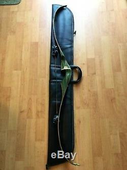 Stunning Vtg Fred Bear Archery Kodiak Magnum Recurve Bow Signed St. Charles Case