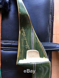 Stunning Vtg Fred Bear Archery Kodiak Magnum Recurve Bow Signed St. Charles Case