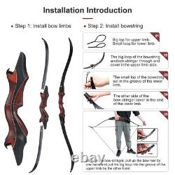 TOPARCHERY 58 Archery ILF Takedown Recurve Bow for RH Hunting Target Practice