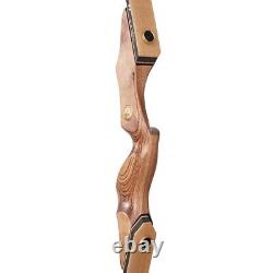 TOPARCHERY 60'' Archery Recurve Bow Wooden Bow for Right Hand Target Hunting