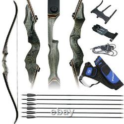 TOPARCHERY 60'' Hunting Bow and Arrow Set 30-50lbs Archery Adult Recurve Bow