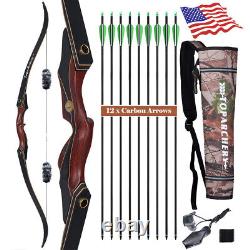 TOPARCHERY 60 Takedown Recurve Bow 30-50lbs Hunting Bow Archery Target Shoot