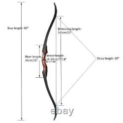 TOPARCHERY 60 Takedown Recurve Bow 30-50lbs Hunting Bow Archery Target Shoot