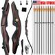 Toparchery 62 Takedown Recurve Bow 20-50lbs Wooden Riser Archery Target Hunting