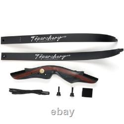 TOPARCHERY 62 Takedown Recurve Bow 20-50lbs Wooden Riser Archery Target Hunting