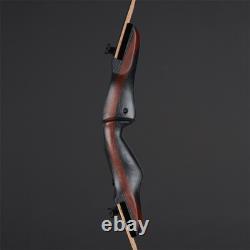TOPARCHERY 62 Takedown Recurve Bow 20-50lbs Wooden Riser Archery Target Hunting