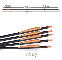 TOPARCHERY 62 Takedown Recurve Bow 20-50lbs Wooden Riser Archery Target Hunting