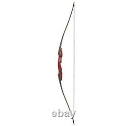 TOPARCHERY 64 Wooden Tradtiional Long Bow Takedown Recurve Bow Adult Hunting