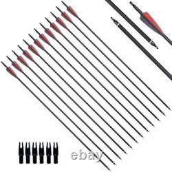 TOPARCHERY Archery 50lbs 64 Recurve Bow & 12X Arrows American Hunting Longbow